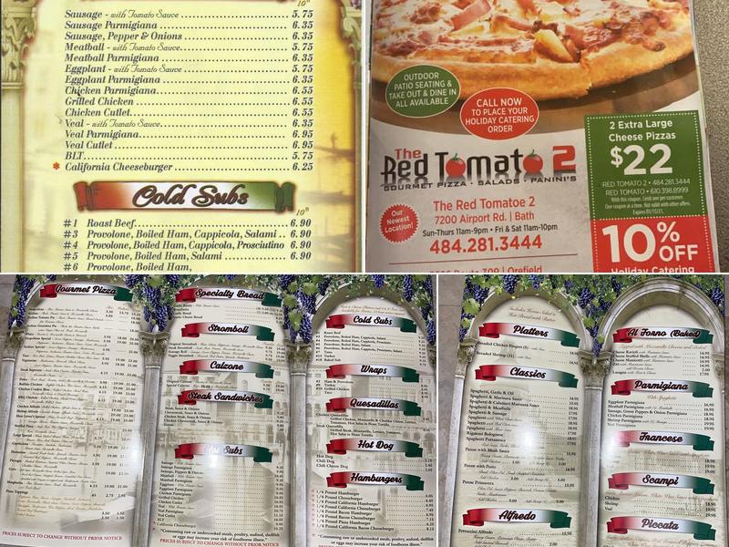 Isabella’s Pizza Menu