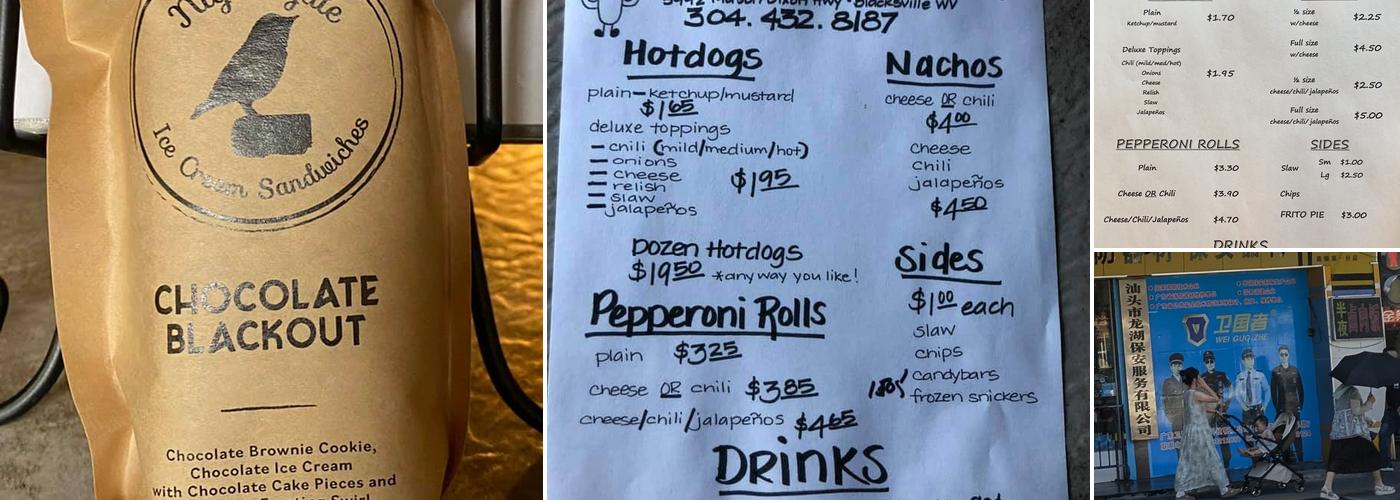 Weezer’s Hot Dog Shop Menu