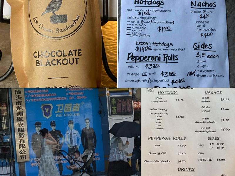 Weezer’s Hot Dog Shop Menu