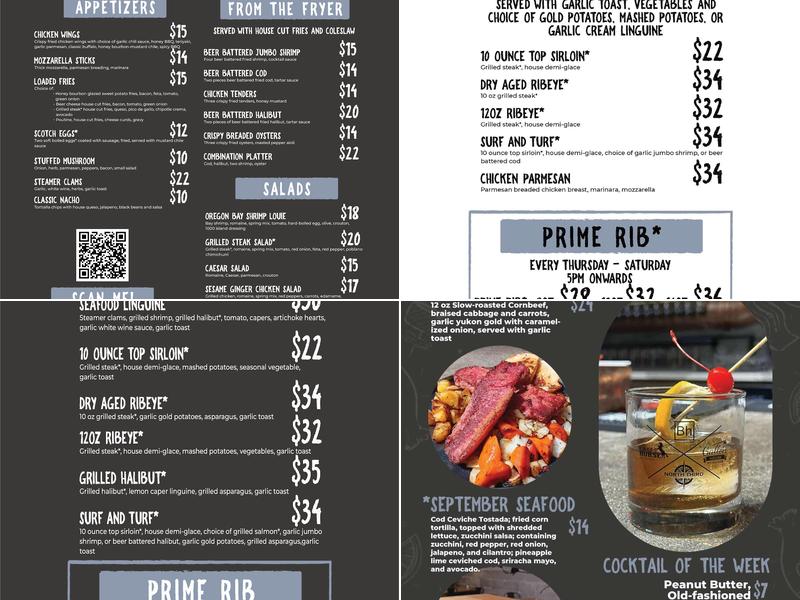 North Third Bar & Restaurant Menu