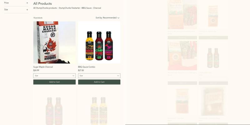 Stump Chunks LLC Menu