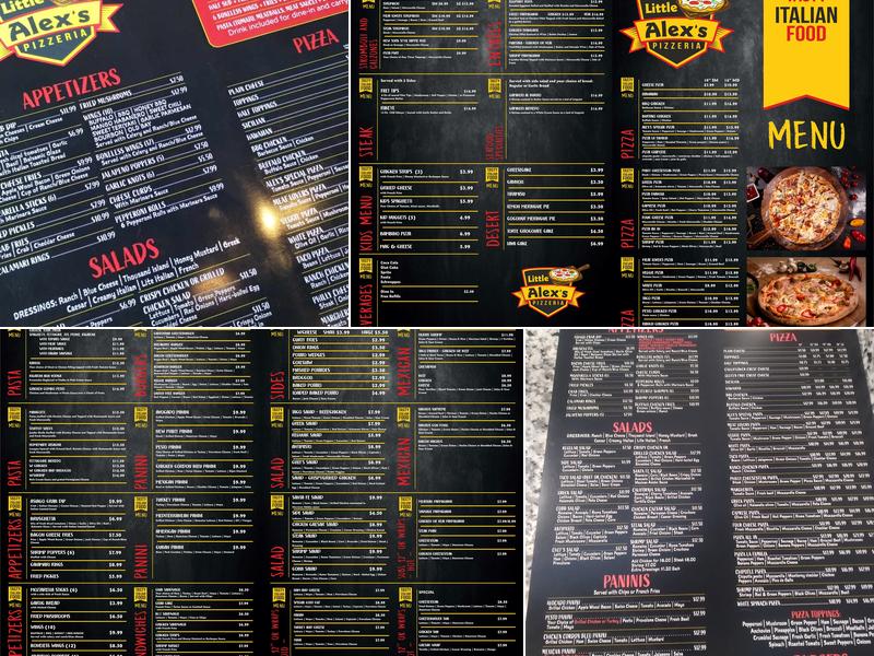 Little Alex's Pizzeria Menu