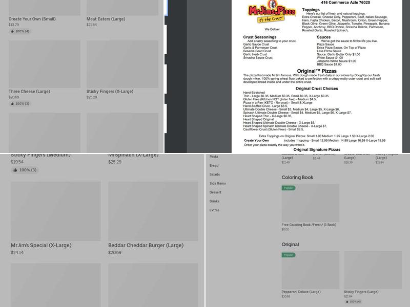 MrJims.Pizza Menu
