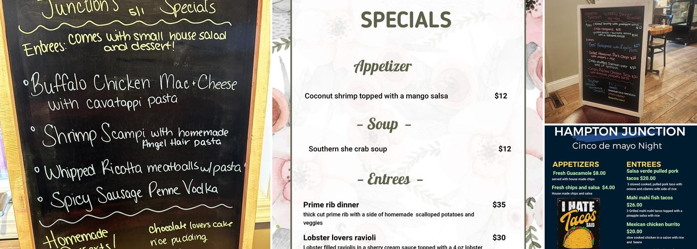 Hampton Junction Menu