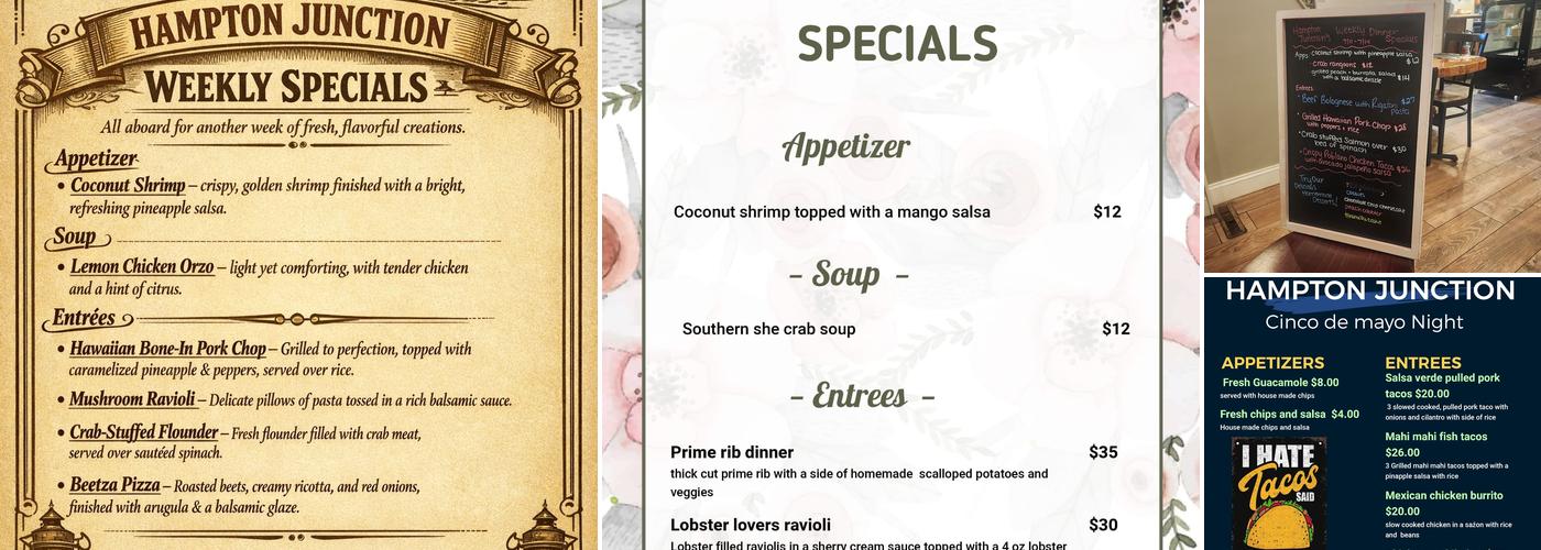 Hampton Junction Menu