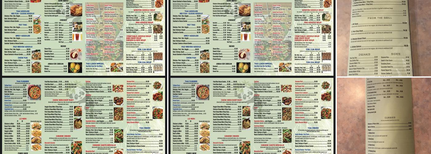 Bamboo Panda Menu