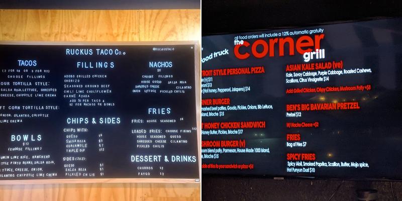 Detroit Axe - Corktown Menu