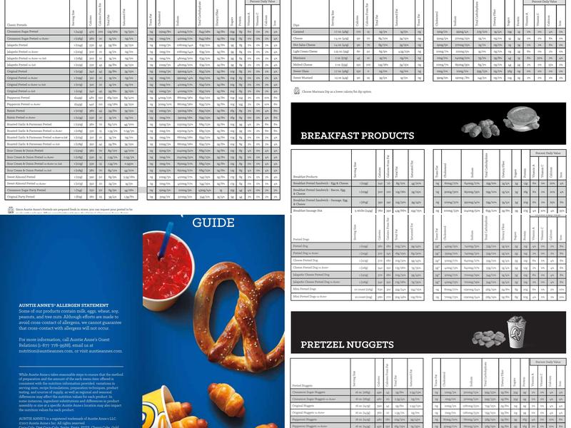 Auntie Anne's Menu