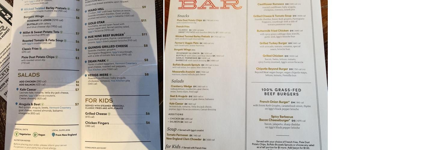 Sandwich Menu