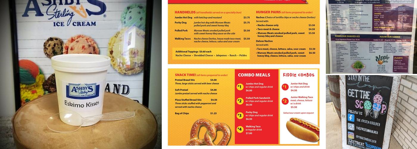 The Frozen Boulder Menu