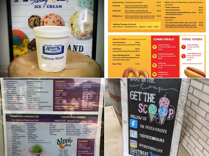 The Frozen Boulder Menu