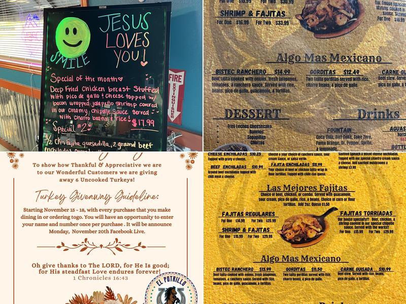 El Potrillo Menu