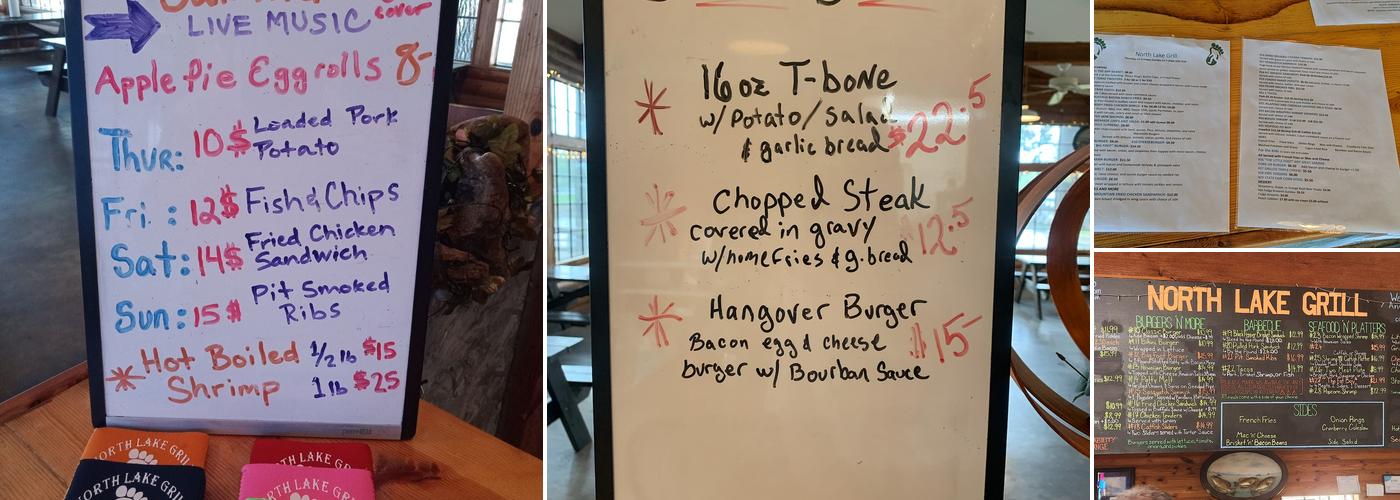 North Lake Grill Menu