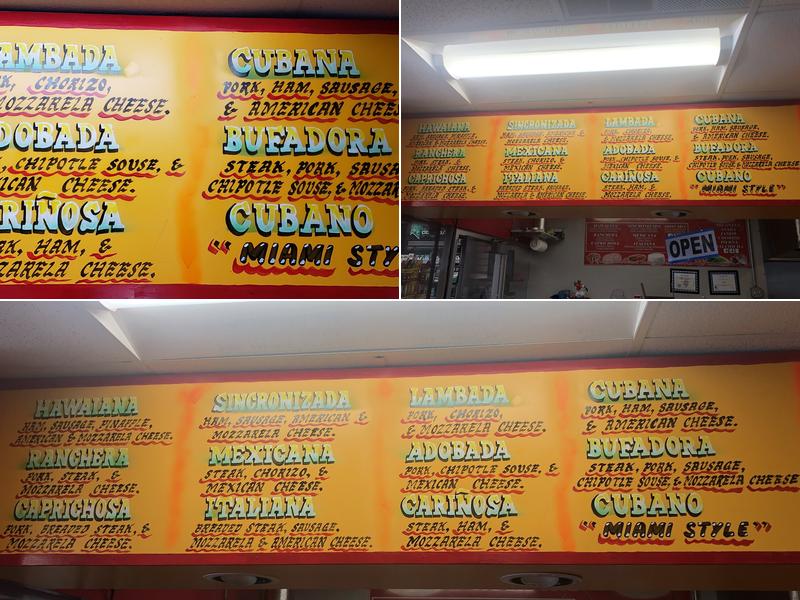 Las Tortas Menu