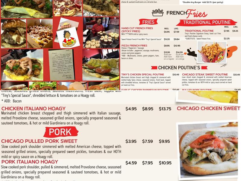 RV's Home of The Hoagy Menu