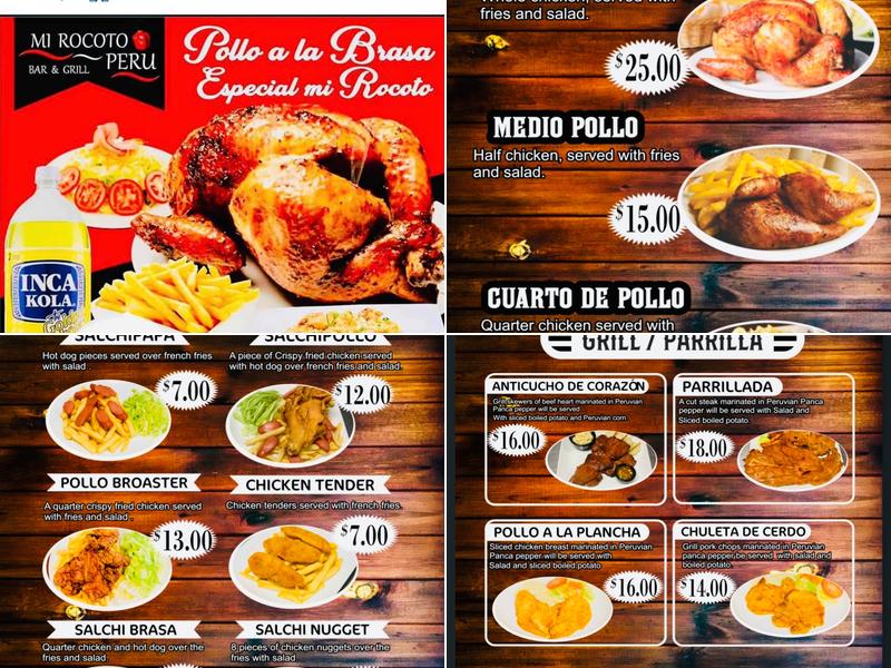 Mi Rocoto Perú Bar and Grill Menu