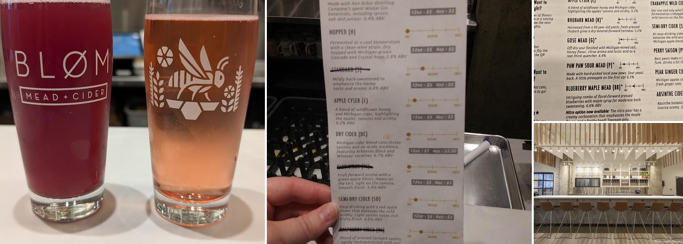 Bløm Mead + Cider Menu