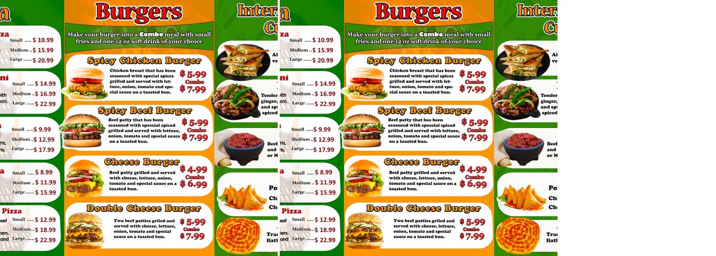 Nile Ethio Kitchen Menu