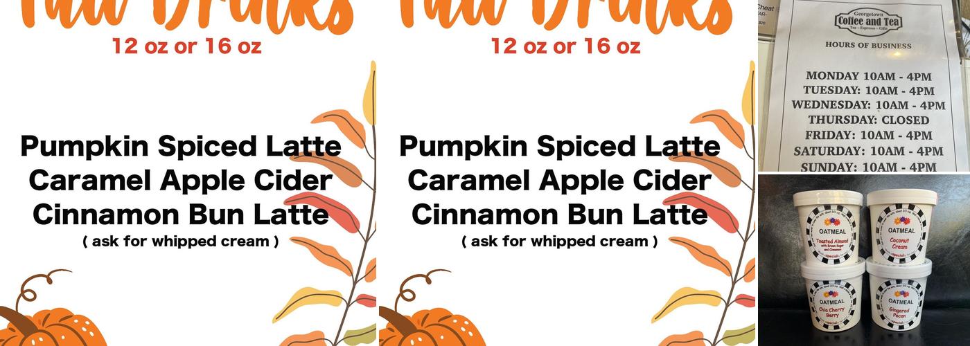 Georgetown Coffee and Tea Menu