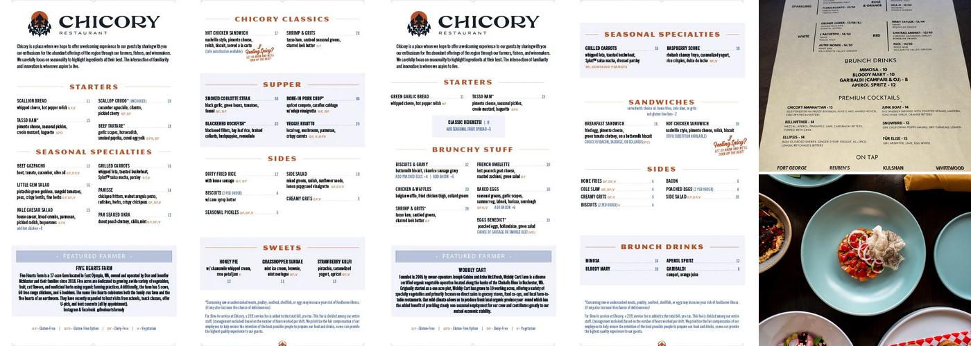 Chicory Menu