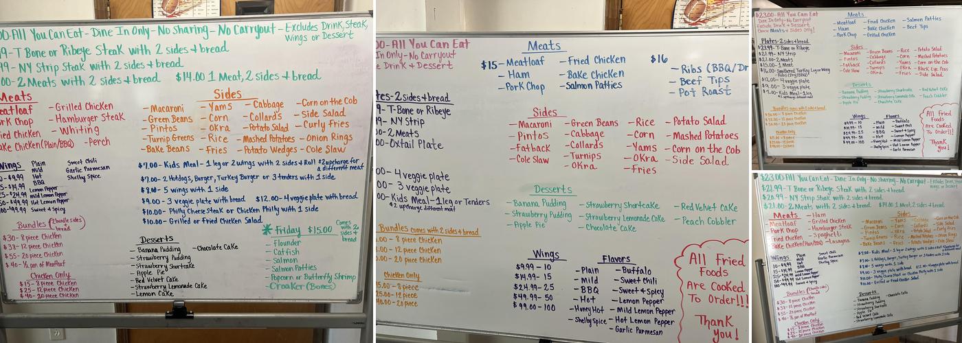 The Bess Group LLC Soulfood and Catering Menu