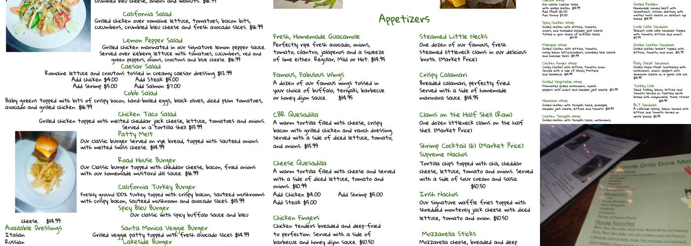Lakeside Grille Menu