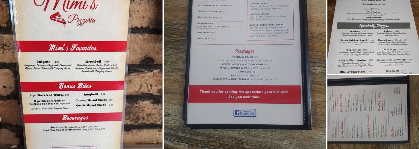 Mel's Diner Menu