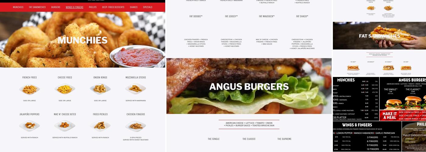 Fat Shack Menu