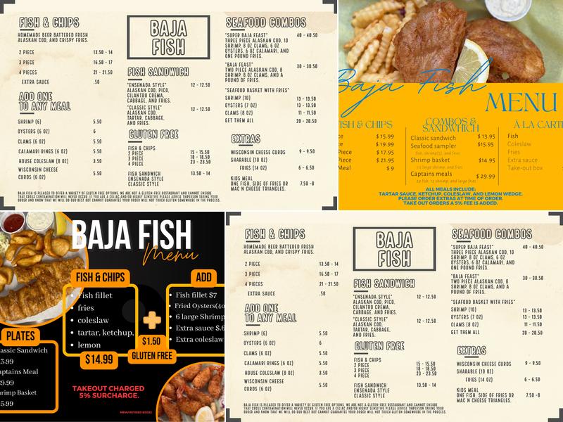 Baja Fish Menu