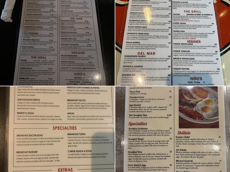 Dos Arroyos Comida Casera Menu