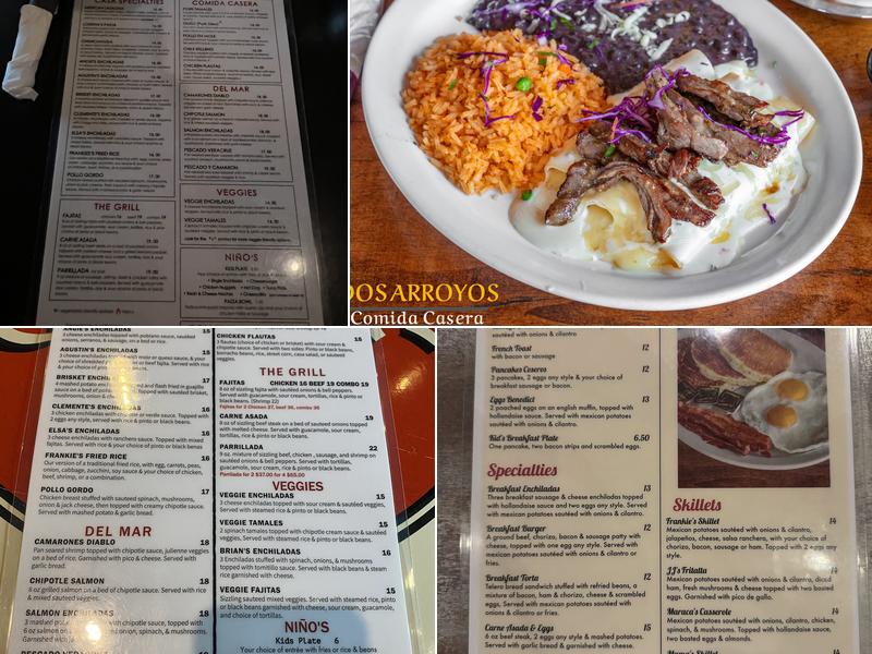 Dos Arroyos Comida Casera Menu
