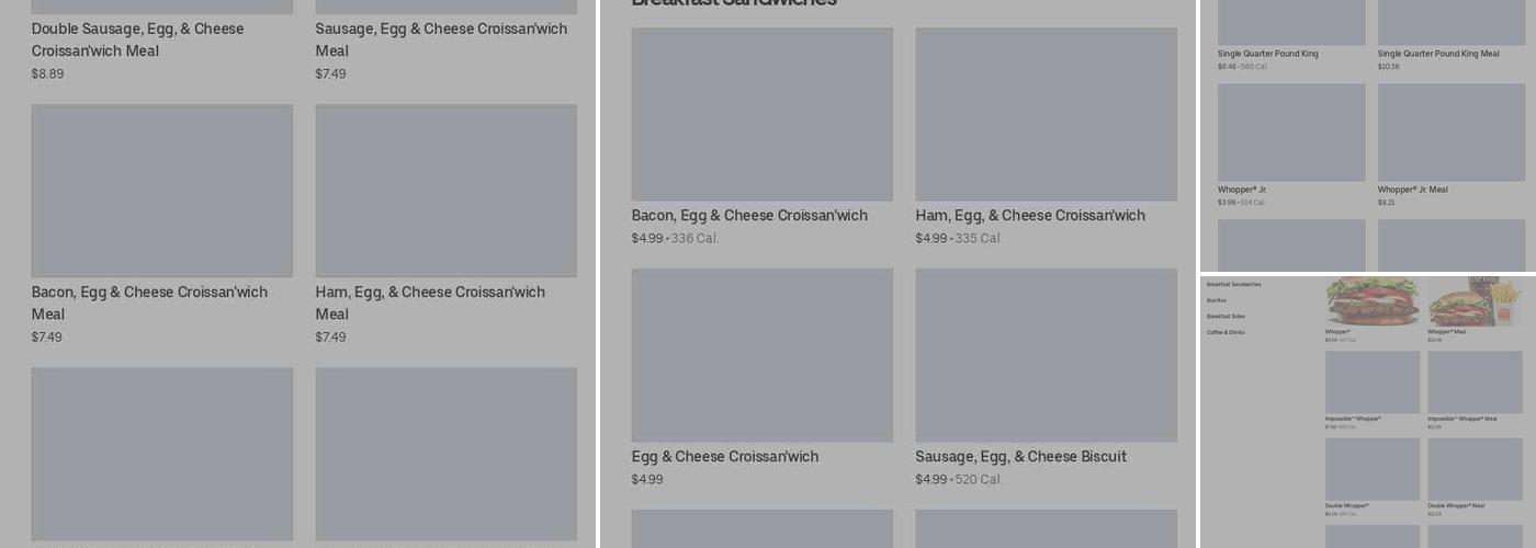 Burger King Menu