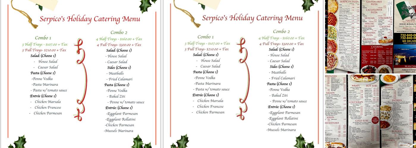Serpico's Pizza Menu