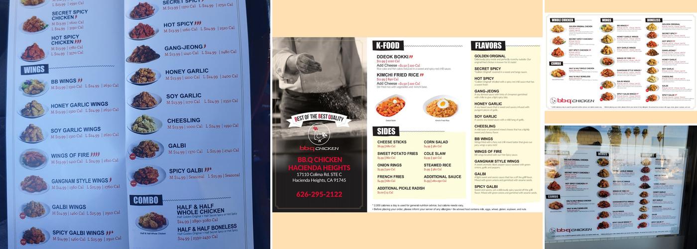 bb.q Chicken Hacienda Heights Menu