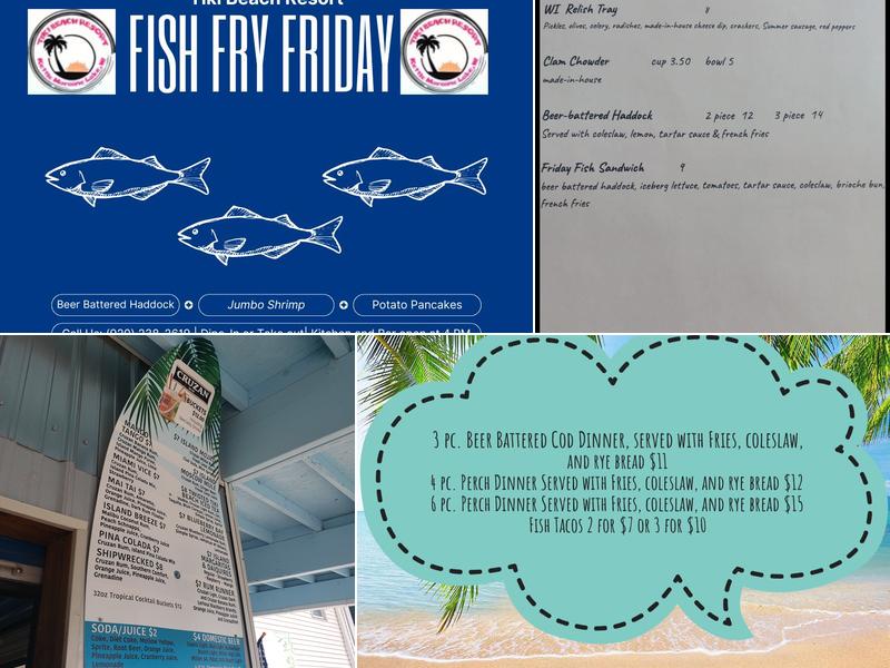 Tiki Beach Resort Menu