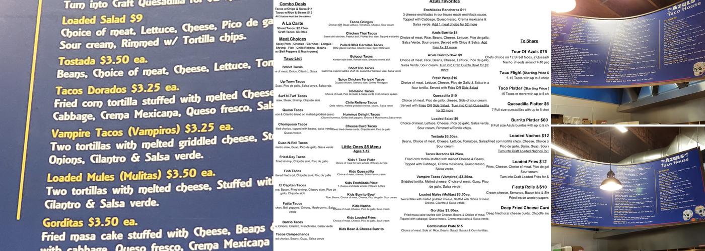 Azuls Taco House Downtown Menu
