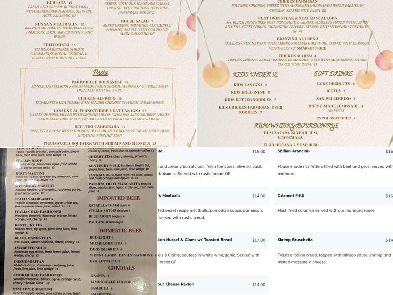 IL Piccolo Morso Menu