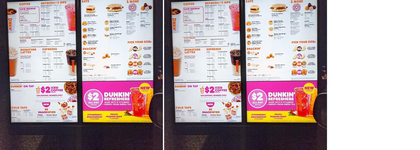 Dunkin' Menu