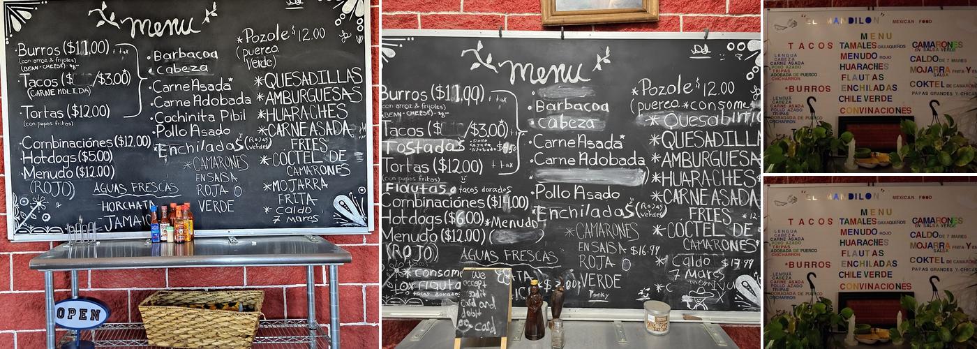 Pueblo Viejo Mexican Food Menu