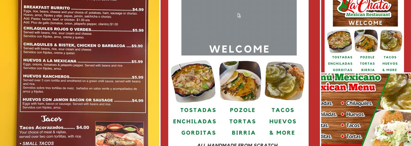 La Chata Mexican Restarant Menu
