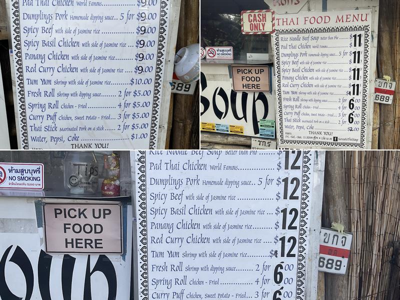 Thai Food To Go Menu