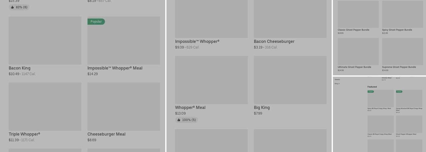 Burger King Menu
