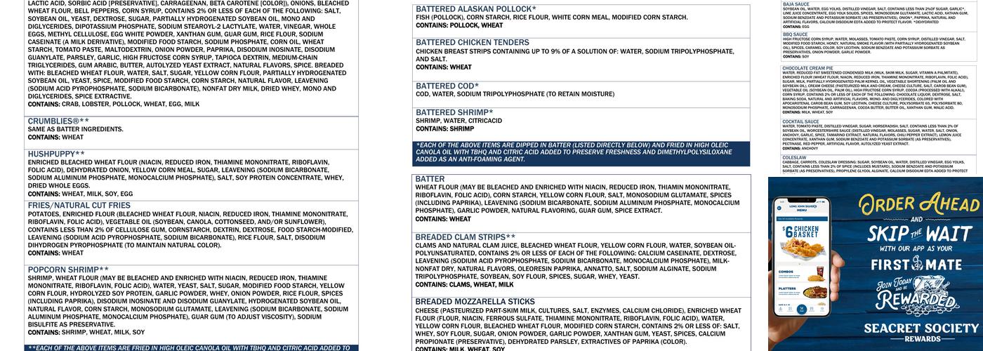 Long John Silver's | KFC Menu