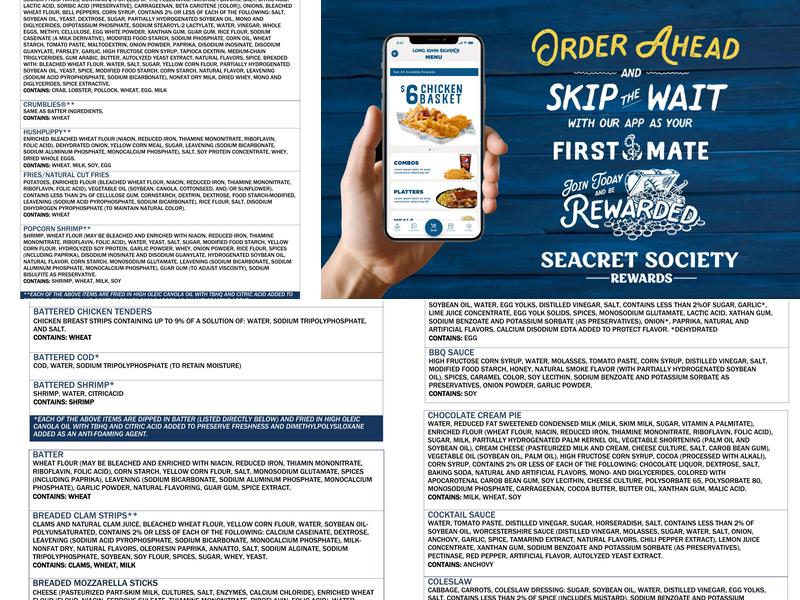 Long John Silver's | KFC Menu