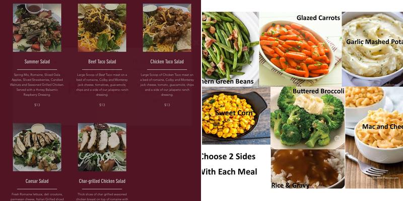 Easy2GoMeals.com Menu