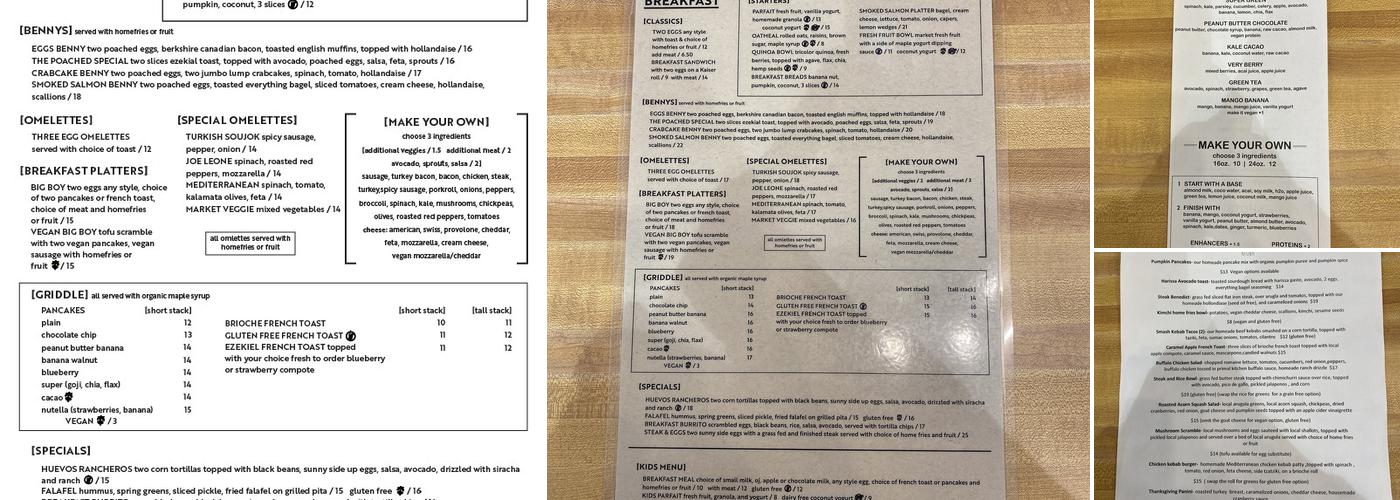 Local Urban Kitchen Wall Menu