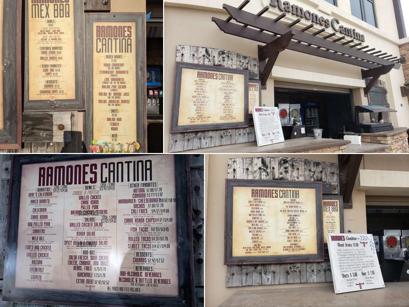 Ramones Cantina Menu