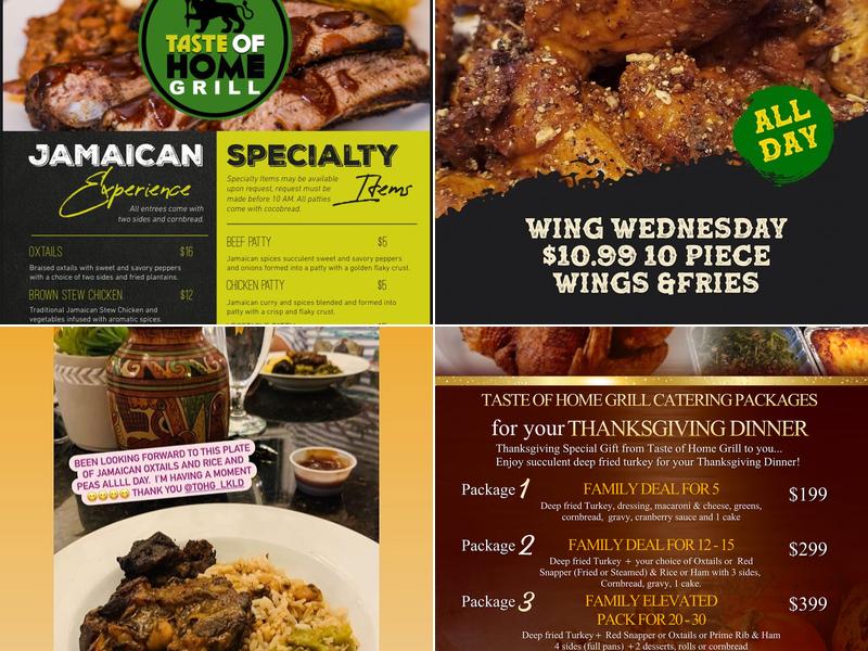 Taste of Home Grill Menu