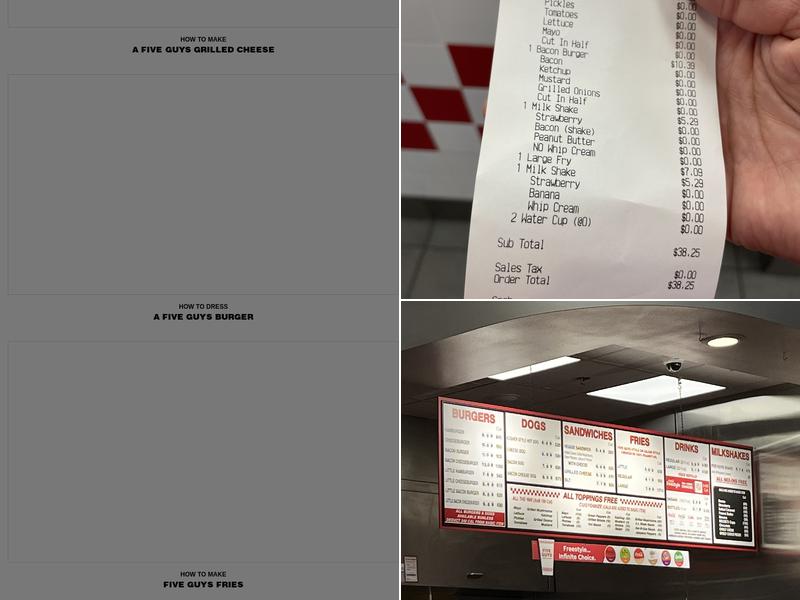 Five Guys Menu
