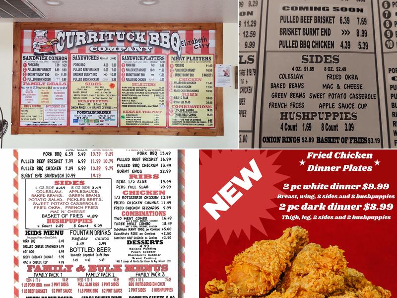 Currituck BBQ II, Elizabeth City Menu